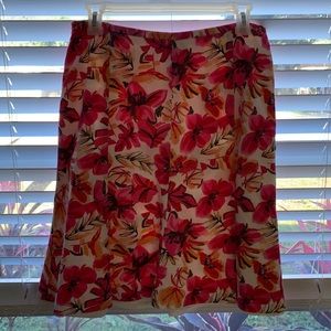 Floral skirt fully lined size petite 6